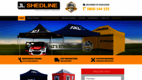 What Shedline.co.nz website looked like in 2020 (4 years ago)