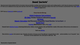 What Sounddoctorin.com website looked like in 2020 (4 years ago)