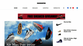 What Snkrempire.com website looked like in 2020 (5 years ago)