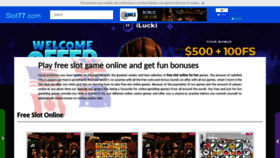 What Slot77.com website looked like in 2020 (4 years ago)