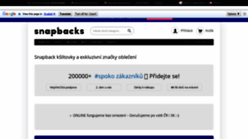 What Snapbacks.cz website looked like in 2020 (4 years ago)