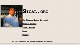 What Sigal.org website looked like in 2020 (5 years ago)