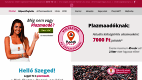 What Szegedplazma.hu website looked like in 2020 (4 years ago)