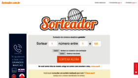What Sorteador.com.br website looked like in 2020 (4 years ago)