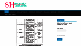 What Studyhunt.info website looked like in 2020 (4 years ago)