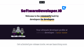 What Softwaredeveloper.io website looked like in 2020 (4 years ago)