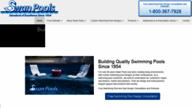 What Swanpools.com website looked like in 2020 (4 years ago)