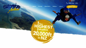 What Skydiveauckland.com website looked like in 2020 (4 years ago)