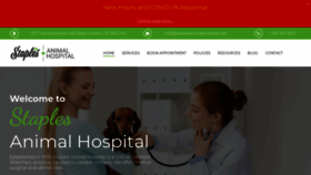 What Staplesanimalhospital.com website looked like in 2020 (4 years ago)