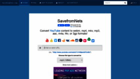 What Savefromnets.com website looked like in 2020 (4 years ago)