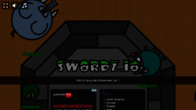 What Swordz.io website looked like in 2020 (4 years ago)