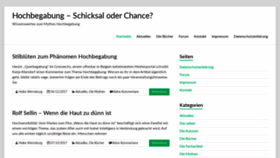 What Schicksal-hochbegabung.de website looked like in 2020 (4 years ago)