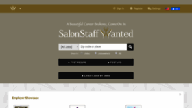 What Salonstaffwanted.com website looked like in 2020 (4 years ago)