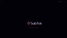 What Subask.com website looked like in 2020 (4 years ago)