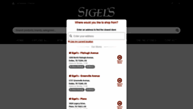 What Sigels.com website looked like in 2020 (4 years ago)