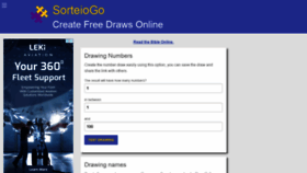 What Sorteiogo.com website looked like in 2020 (4 years ago)