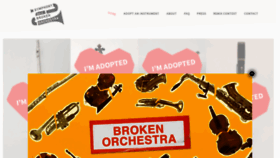 What Symphonyforabrokenorchestra.org website looked like in 2020 (4 years ago)
