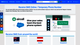 What Sms24.me website looked like in 2020 (4 years ago)