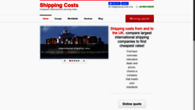 What Shipping-costs.co.uk website looked like in 2020 (4 years ago)