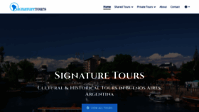 What Signaturetours.com.ar website looked like in 2020 (4 years ago)