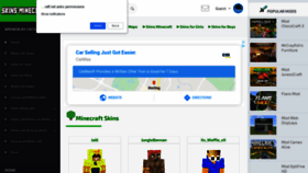 What Skins-minecraft.net website looked like in 2020 (4 years ago)