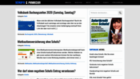 What Schufa-und-finanzen.net website looked like in 2020 (4 years ago)