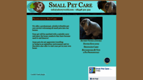 What Smallpetcare.co.uk website looked like in 2020 (4 years ago)