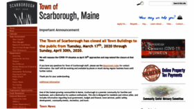What Scarboroughmaine.org website looked like in 2020 (4 years ago)