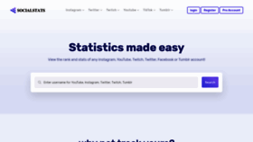 What Socialstats.io website looked like in 2020 (4 years ago)