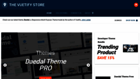 What Store.vuetifyjs.com website looked like in 2020 (5 years ago)