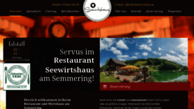 What Seewirtshaus.at website looked like in 2020 (4 years ago)