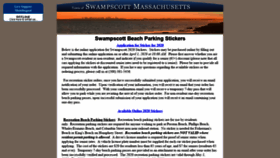 What Swampscottbeach.cityhallsystems.com website looked like in 2020 (4 years ago)