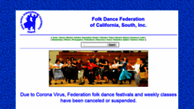 What Socalfolkdance.org website looked like in 2020 (4 years ago)