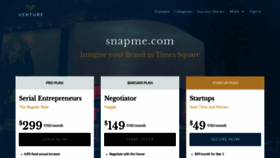 What Snapme.com website looked like in 2020 (4 years ago)
