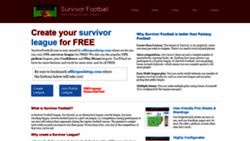 What Survivorfootball.com website looked like in 2020 (4 years ago)