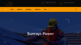 What Sunrayspower.com.au website looked like in 2020 (4 years ago)