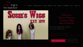 What Susieswigs.com website looked like in 2020 (4 years ago)