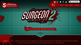 What Surgeonsimulator2013.com website looked like in 2020 (4 years ago)