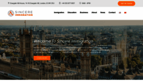 What Sincereimmigration.com website looked like in 2020 (4 years ago)