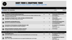 What Smartphoneforum.de website looked like in 2020 (4 years ago)