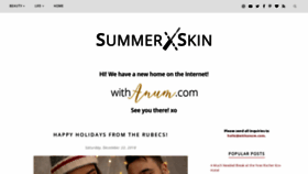 What Summerxskin.com website looked like in 2020 (4 years ago)