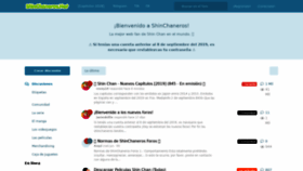 What Shinchaneros.net website looked like in 2020 (4 years ago)