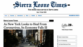 What Sierraleonetimes.com website looked like in 2020 (4 years ago)