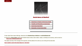 What Socialdance.stanford.edu website looked like in 2020 (4 years ago)