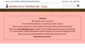 What Siddhayogabookstore.org.in website looked like in 2020 (4 years ago)