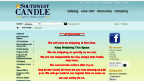 What Southwestcandlesupply.com website looked like in 2020 (4 years ago)