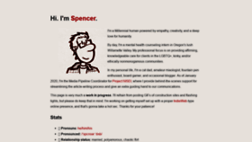 What Spencerdub.me website looked like in 2020 (4 years ago)