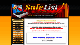 What Safe-list.com website looked like in 2020 (4 years ago)