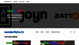 What Senderliste.tv website looked like in 2020 (4 years ago)