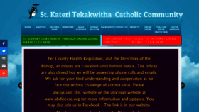 What Stkateritekakwitha.org website looked like in 2020 (4 years ago)